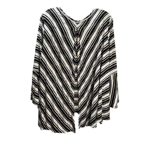 NWOT NEW DIRECTIONS Striped Surplice Tunic XL - Picture 2 of 5